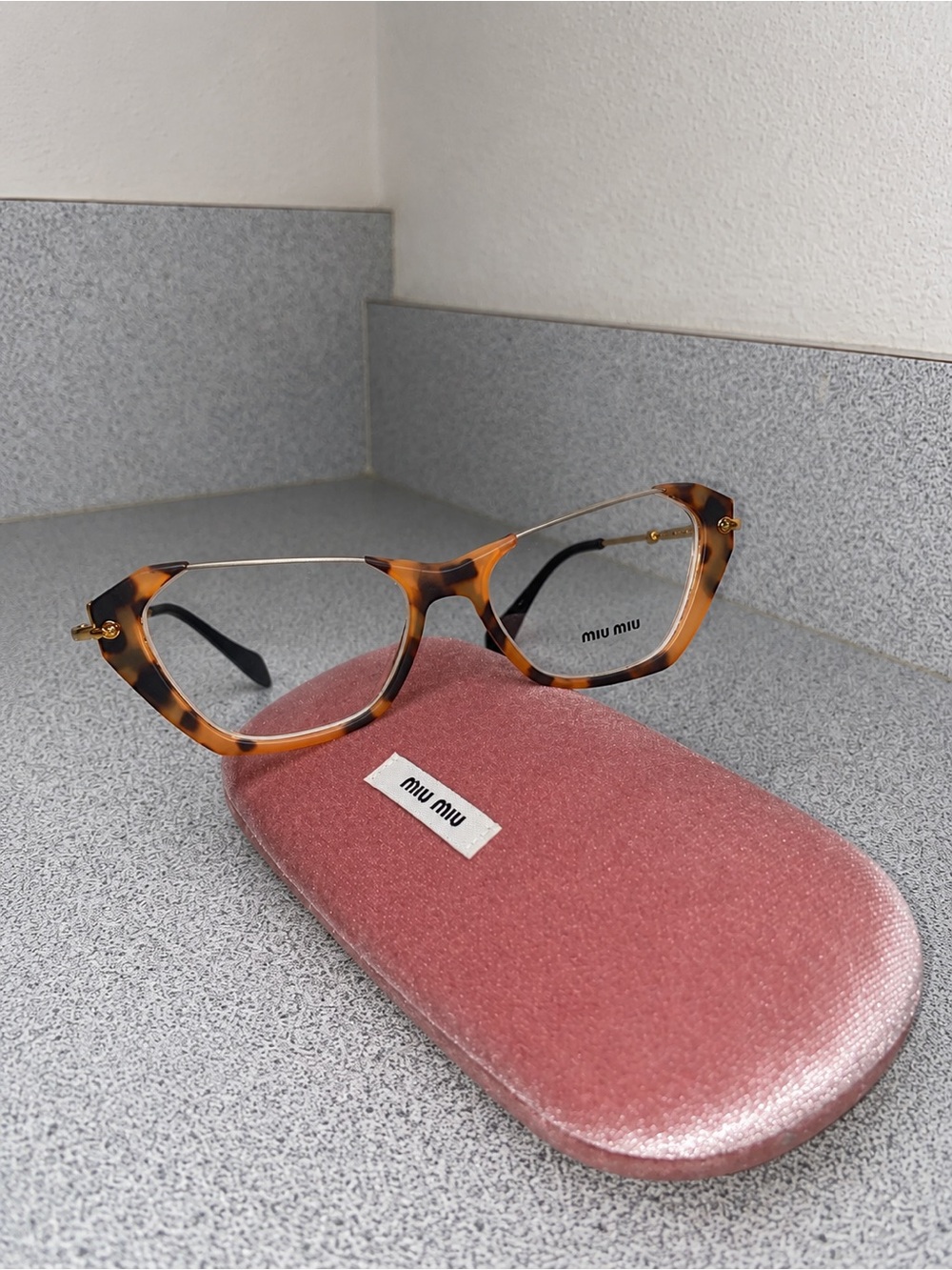 Miu Miu VMU04O Cat-Eye Havana Glasses 52-17-101 NWOT - Picture 8 of 11